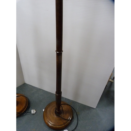 395 - Two floor lamps and coat stand.  (3)