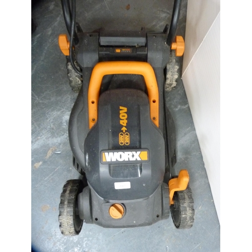 397 - Worx cordless lawnmower.