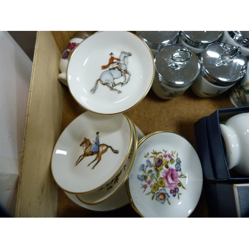 4 - Collection of Royal Worcester ashtrays, egg coddlers, trinket dishes, shell-shaped dishes etc.