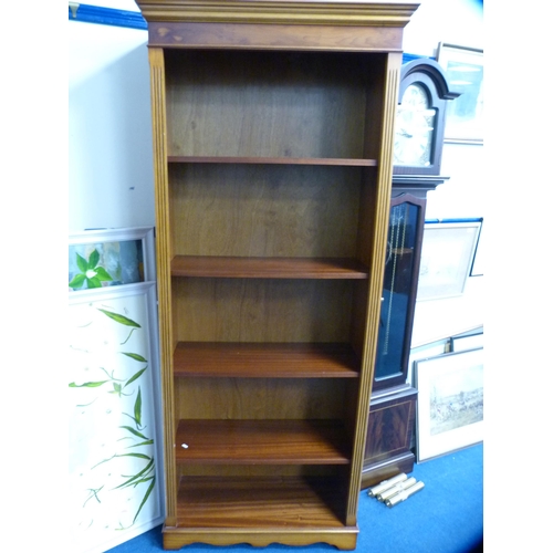 405 - Modern cherrywood open bookcase.