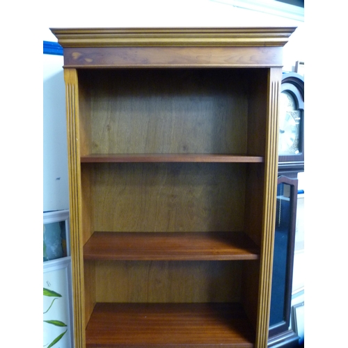 405 - Modern cherrywood open bookcase.