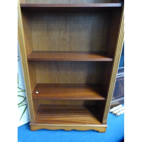 405 - Modern cherrywood open bookcase.