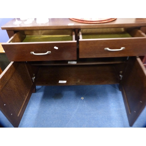 408 - Contemporary oak-veneered sideboard.