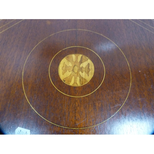 413 - Edwardian octagonal inlaid window table.