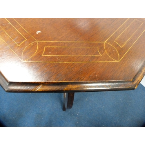 413 - Edwardian octagonal inlaid window table.