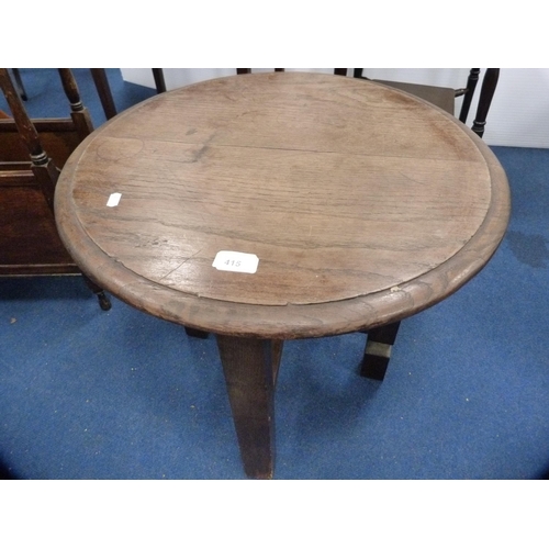 415 - Oak magazine rack table, a rectangular topped occasional table, 19th century square-topped occasiona... 