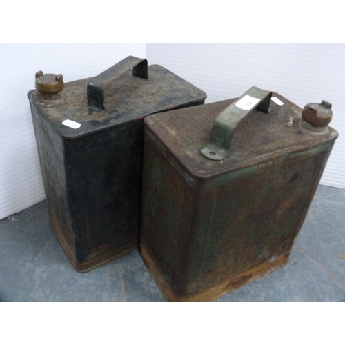 433 - Two vintage petrol cans.