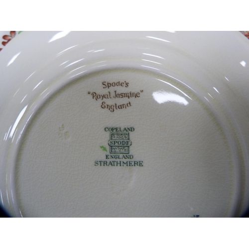 6 - Copeland Spode Strathmere 'Royal Jasmine' pattern dinner set to include tureens and ashets.