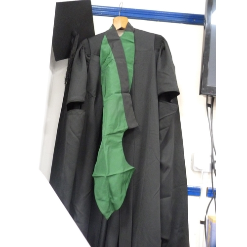 65 - University gown and mortar board.