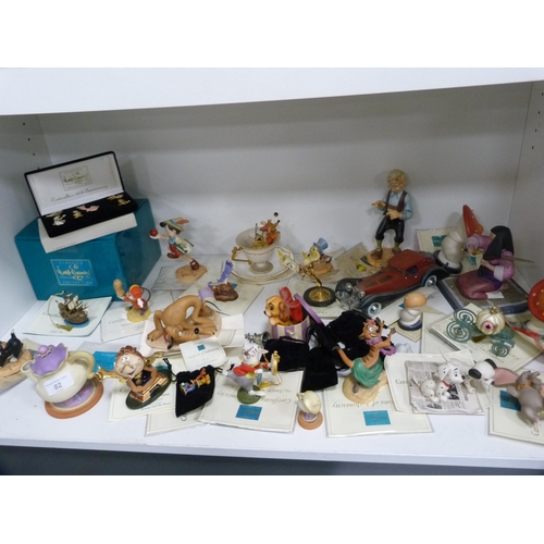 82 - Collection of Walt Disney collectables to include Beauty and the Beast, Sticky Situation Pluto, Lady... 