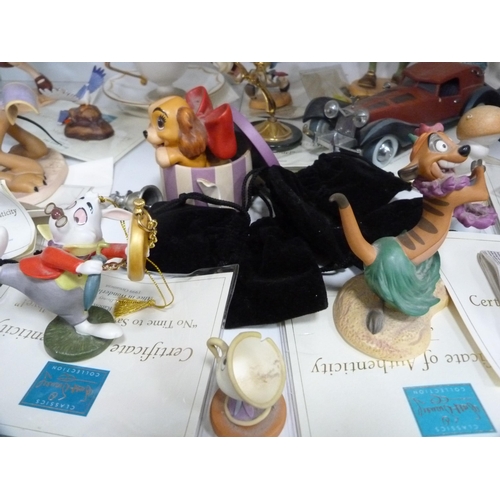 82 - Collection of Walt Disney collectables to include Beauty and the Beast, Sticky Situation Pluto, Lady... 