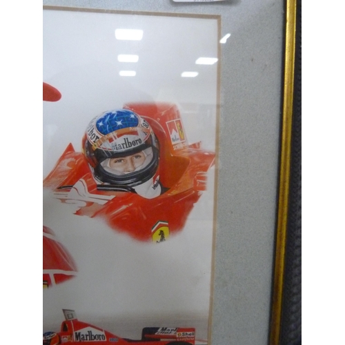 86 - Michael Schumacher 'The Master', framed Formula 1 print.