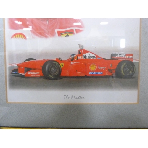 86 - Michael Schumacher 'The Master', framed Formula 1 print.