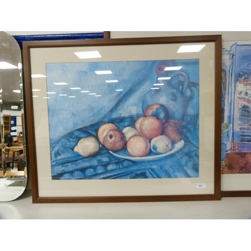 94 - After Raoul DufyFramed print and another print of apples.  (2)