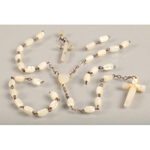 106 - Mother of pearl rosary beads (broken into sections)