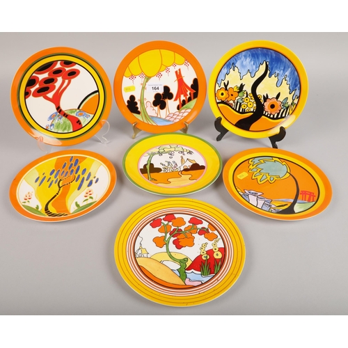 164 - Collection of seven Wedgwood plates with Clarice Cliff design, for the Bradford Exchange.