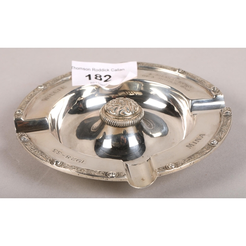 182 - Silver ash tray 119g