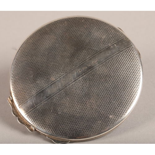 197 - Art deco style silver compact