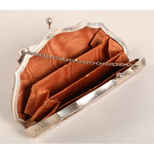 198 - Edwardian silver and tortoiseshell style compact / purse