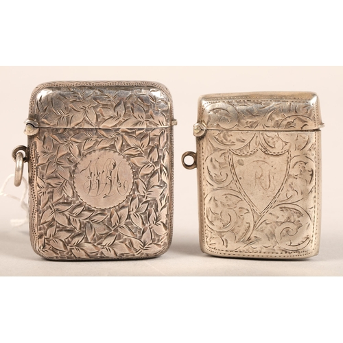 220 - Two silver vesta cases