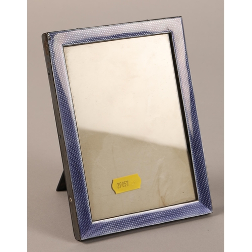 224 - Enamelled silver photo frame.