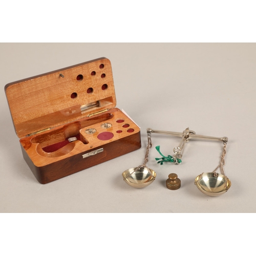 227 - Wooden cased set of miniature scales