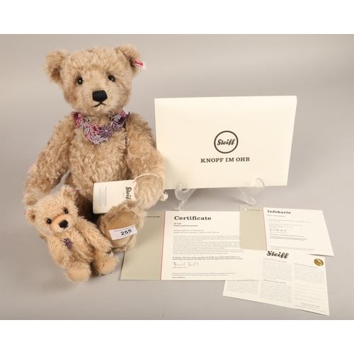 255 - Steiff Bear Flora und Florinchen with certificate and box (2)