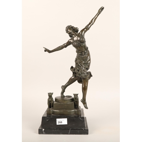 266 - J.B. Deposee French bronze sculpture by Colinet, 46cm including base, A7255.