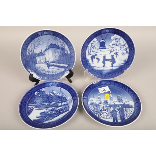 312 - Thirty-two Royal Copenhagen Christmas plates