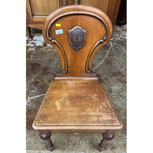 598 - Oak hall chair