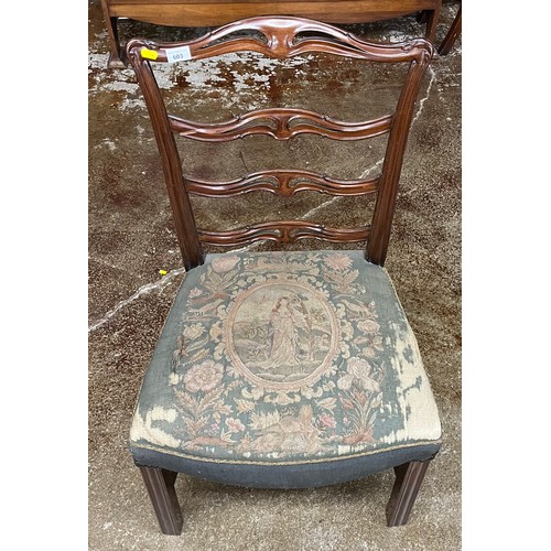 603 - Mahogany ladder back dining chair