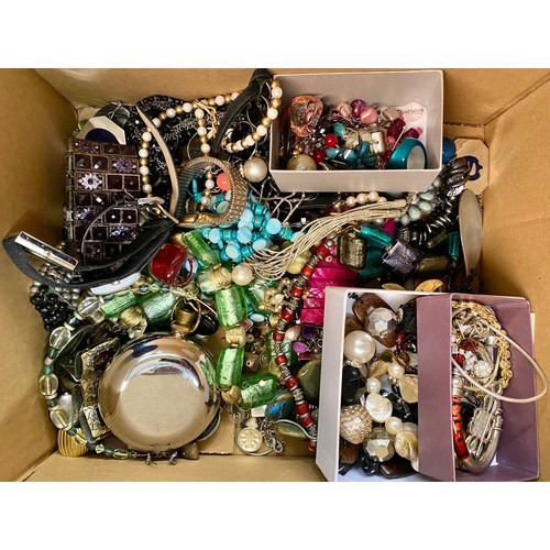 161 - Large quantity of costume jewellery, including watches, Past Time jewellery, etc.