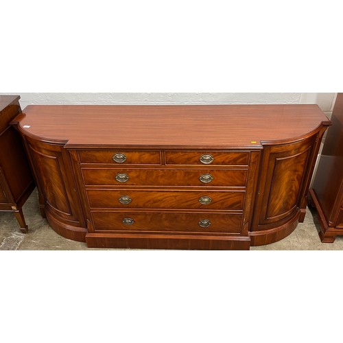 706 - Mahogany bow front sideboard.199 cm wide