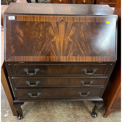 653 - Mahogany bureau