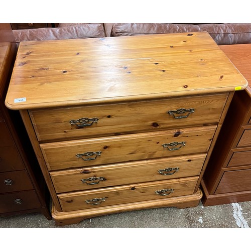 655 - Pine chest of four drawers