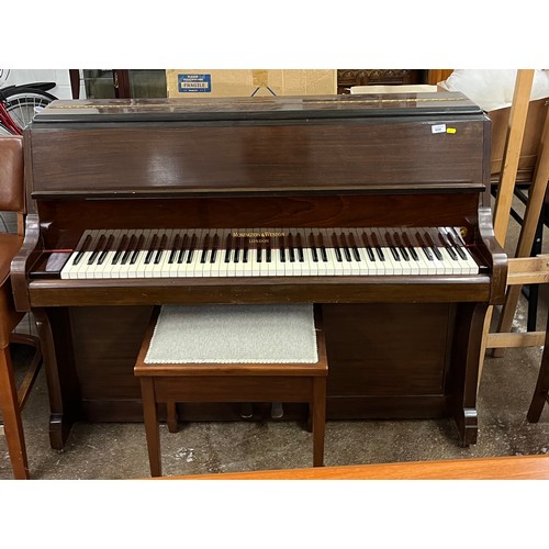 658 - Monington & Weston upright piano and stool