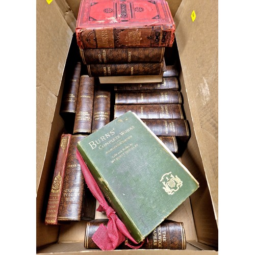 369 - Box of books including set of Charles Dickens, 