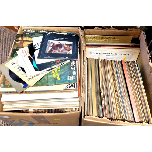 376 - Two boxes of LPs, mainly classical