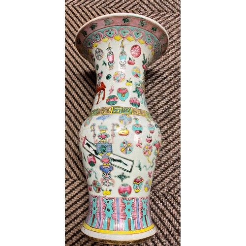 304 - Oriental vase 15 inches tall