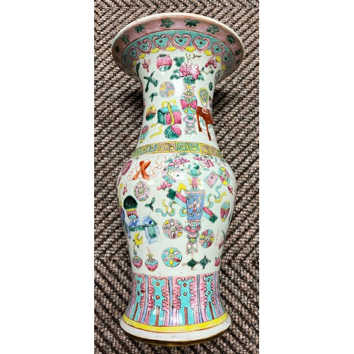 304 - Oriental vase 15 inches tall