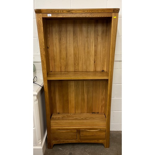 673 - Contemporary oak bookcase with fitted drawers