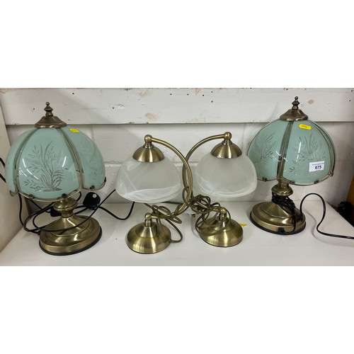 675 - Four table lamps