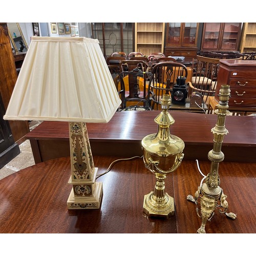 676 - Three table lamps