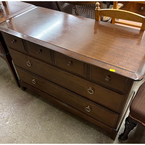 687 - Stag dressing table and matching chest of drawers