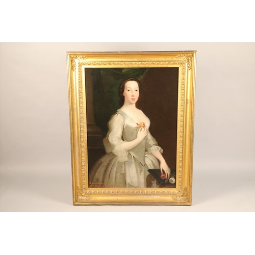 273 - Scottish School, circa 1735. Portrait of Anne Kennedy, Mrs. Blair of Dunskey, three-quarter-length i... 