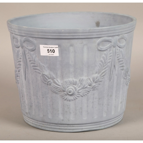 510 - Blue contemporary planter, 27 cm diameter