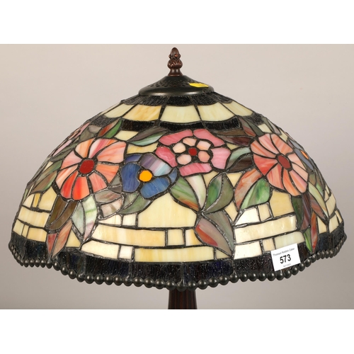 573 - Tiffany style lamp, 63 cm high