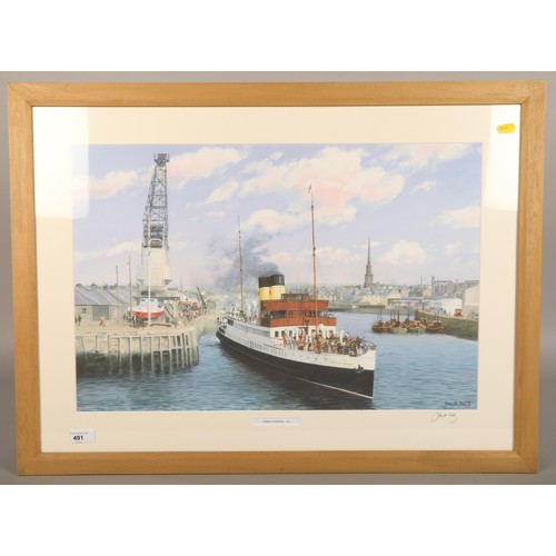 491 - John M Boyd, Duchess of Hamilton - Ayr, signed print