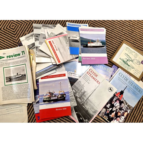 390 - Quantity of Clyde river club steamer magazines and reviews and other related items