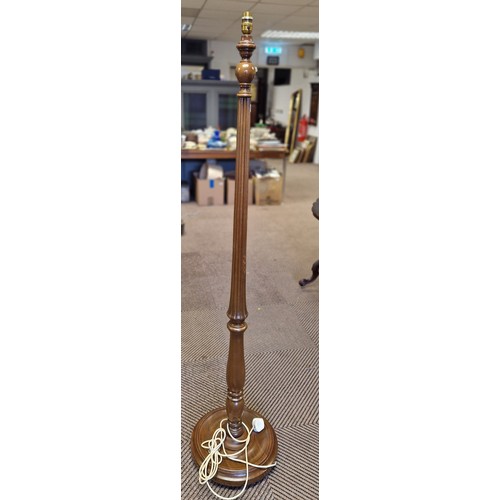 589 - Mahogany free standing lamp